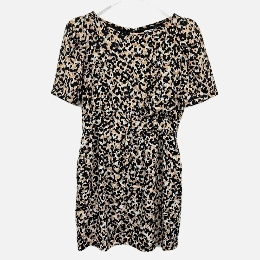 BCBGeneration Animal Print Size 8 Lace Up Back Mini Dress - Picture 16 of 16